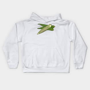 Okra cartoon illustration Kids Hoodie